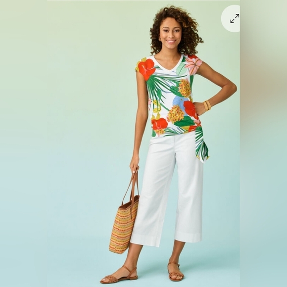 Talbots, Side Tie Sweater - Hibiscus , Size Medium - Picture 3 of 7